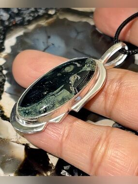 Small Crocodile Kambaba Jasper Earrings “Peace & Tranquility Stone” 2”